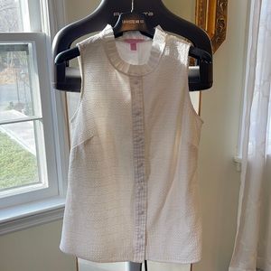 Lilly Pulitzer sleeveless 100% cotton top sz 10